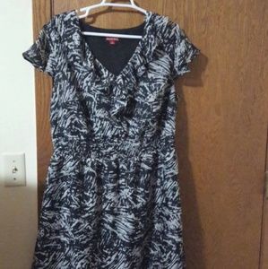 Merona black and white dress